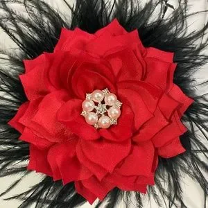 Burgundy Fascinator Hair Clip, Wedding Hair Accessories, All colors Handmade Burgundy Feather Fascinator Wine Dark Red Velvet Padded  main image 4